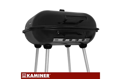 Kerti faszenes grill 53 x 77 x 46cm – hordozható kerekeken