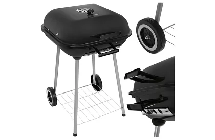 Kerti faszenes grill 53 x 77 x 46cm – hordozható kerekeken