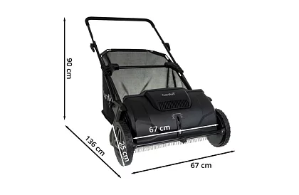 Kézi levelek és fű 100 l – állítható, forgatható mechanizmus