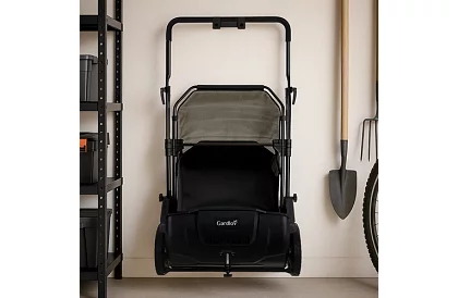 Kézi levelek és fű 100 l – állítható, forgatható mechanizmus