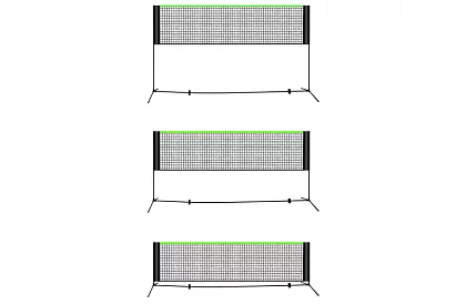 Háló a röplabdához, tollaslabdához és teniszhez – mobilis és állítható