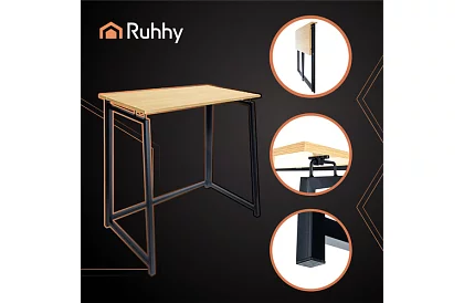 Összecsukható barna asztal – 80 × 75 × 40 cm