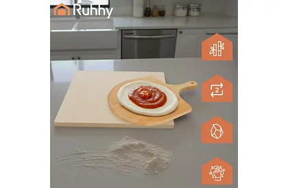 Sütő kordierit pizza kő bambusz lapáttal