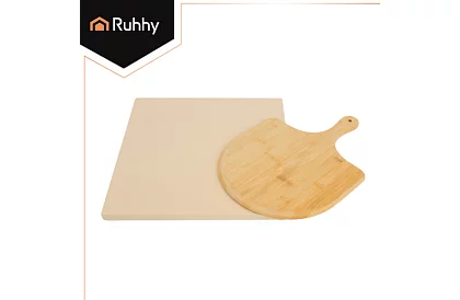 Sütő kordierit pizza kő bambusz lapáttal