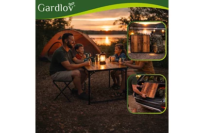 Összecsukható kempingasztal 120 × 60 cm + 4 szék