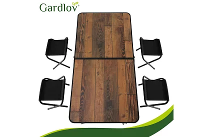 Összecsukható kempingasztal 120 × 60 cm + 4 szék