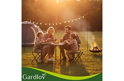 Összecsukható kempingasztal 120 × 60 cm + 4 szék