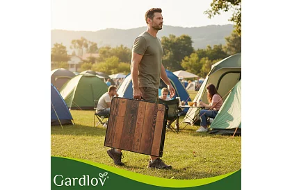 Összecsukható kempingasztal 120 × 60 cm + 4 szék