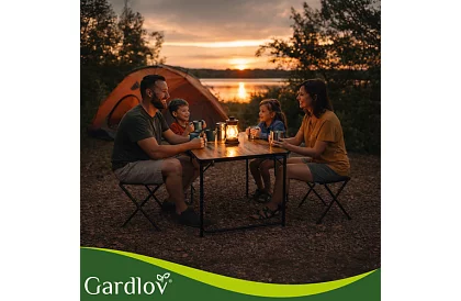 Összecsukható kempingasztal 120 × 60 cm + 4 szék
