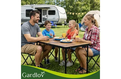 Összecsukható kempingasztal 120 × 60 cm + 4 szék