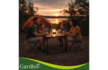 Összecsukható kempingasztal 120 × 60 cm + 4 szék