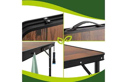 Összecsukható kempingasztal 120 × 60 cm + 4 szék