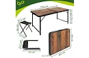 Összecsukható kempingasztal 120 × 60 cm + 4 szék