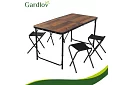 Összecsukható kempingasztal 120 × 60 cm + 4 szék