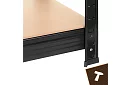 Raktári fekete polc – 5 polc, 220 × 100 × 45 cm