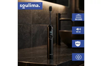 Szonikus elektromos fogkefe X800 - fekete – 90 000 ford./perc + 6 fejet