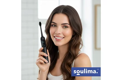 Szonikus elektromos fogkefe X800 - fekete – 90 000 ford./perc + 6 fejet