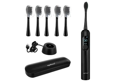 Szonikus elektromos fogkefe X800 - fekete – 90 000 ford./perc + 6 fejet