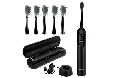 Szonikus elektromos fogkefe X800 - fekete – 90 000 ford./perc + 6 fejet