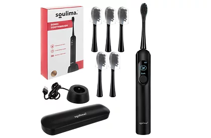 Szonikus elektromos fogkefe X800 - fekete – 90 000 ford./perc + 6 fejet