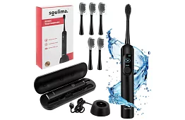 Szonikus elektromos fogkefe X800 - fekete – 90 000 ford./perc + 6 fejet