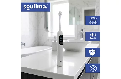 Sonikus elektromos fogkefe X800 – fehér – 90 000 ford./perc + 6 fejet