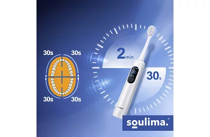 Sonikus elektromos fogkefe X800 – fehér – 90 000 ford./perc + 6 fejet