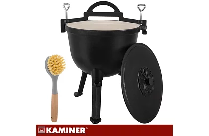 Lemez öntöttvas zománcozott fazék 10 literes