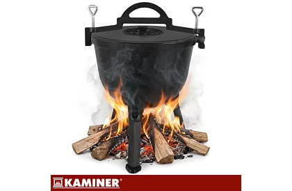 Lemez öntöttvas zománcozott fazék 10 literes