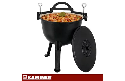 Lemez öntöttvas zománcozott fazék 10 literes