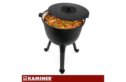 Lemez öntöttvas zománcozott fazék 10 literes