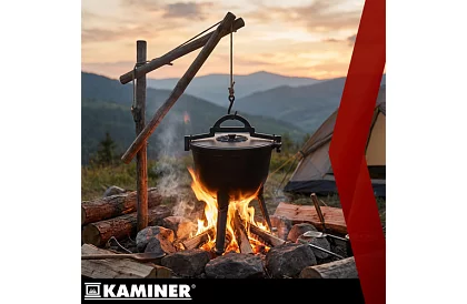 Lemez öntöttvas zománcozott fazék 10 literes