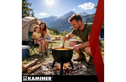 Lemez öntöttvas zománcozott fazék 10 literes