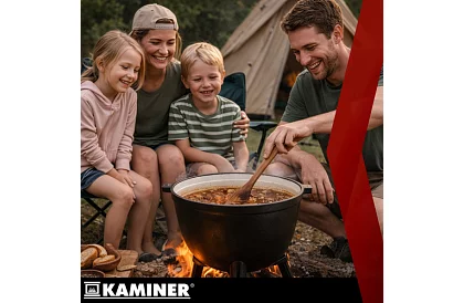 Lemez öntöttvas zománcozott fazék 10 literes