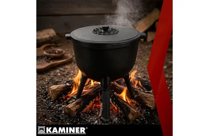 Lemez öntöttvas zománcozott fazék 10 literes