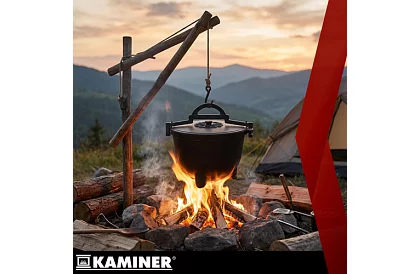 Lemez öntöttvas zománcozott fazék 10 literes