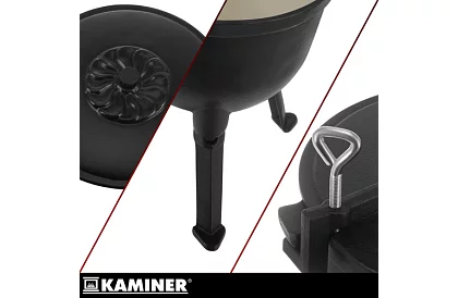 Lemez öntöttvas zománcozott fazék 10 literes