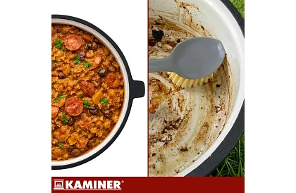 Lemez öntöttvas zománcozott fazék 10 literes