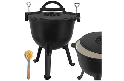 Lemez öntöttvas zománcozott fazék 10 literes