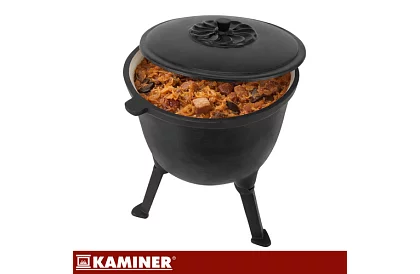 Lemez öntöttvas zománcozott edény 8 liter