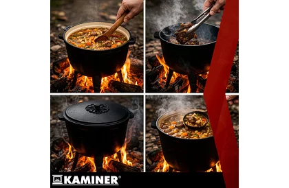 Lemez öntöttvas zománcozott edény 8 liter