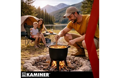 Lemez öntöttvas zománcozott edény 8 liter