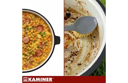 Lemez öntöttvas zománcozott edény 8 liter