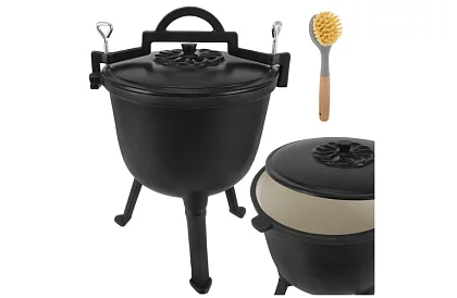 Lemez öntöttvas zománcozott edény 8 liter