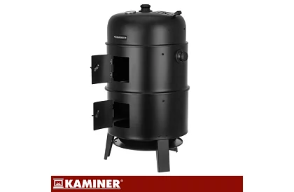 Kerti grill füstölővel faszenes - 2 rács, 8 horog