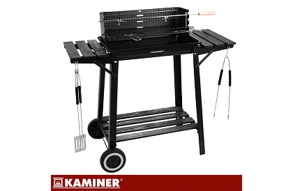 Kerti faszenes grill felső rácsos forgatásra