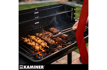 Kerti faszenes grill felső rácsos forgatásra