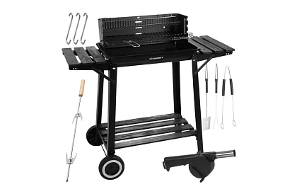 Kerti faszenes grill felső rácsos forgatásra