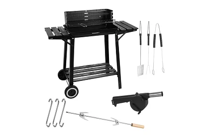 Kerti faszenes grill felső rácsos forgatásra
