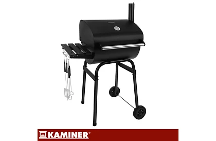 Kerti grill hőmérővel faszénhez + tartozékok